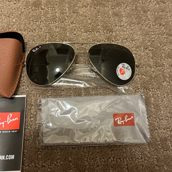 Original Ray-Ban RB3025 Aviator  Metal 58 Polarized Falcon Aircraft Sunglasses - Picture 2 of 12